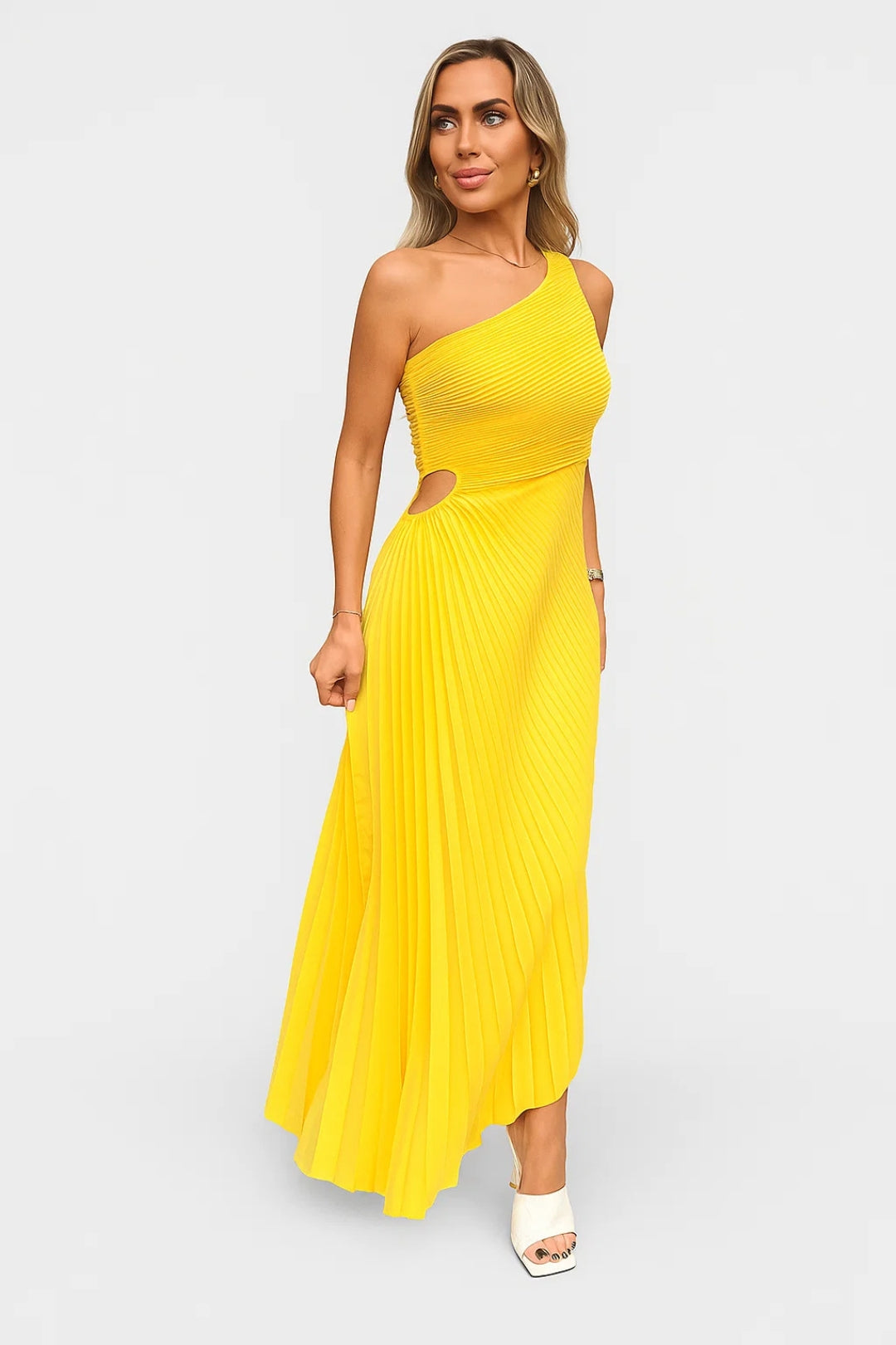 Women's Evening Dress | Maxi One-Shoulder Dress | Side Slit | Glamour for Formal Occasions