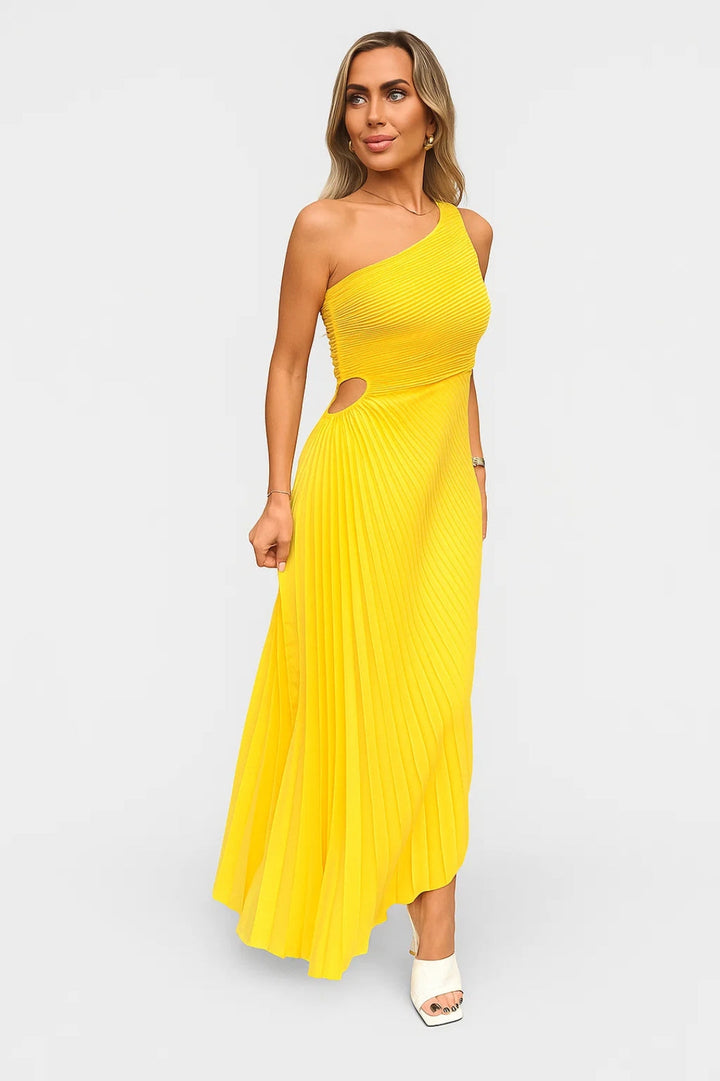 Women's Evening Dress | Maxi One-Shoulder Dress | Side Slit | Glamour for Formal Occasions