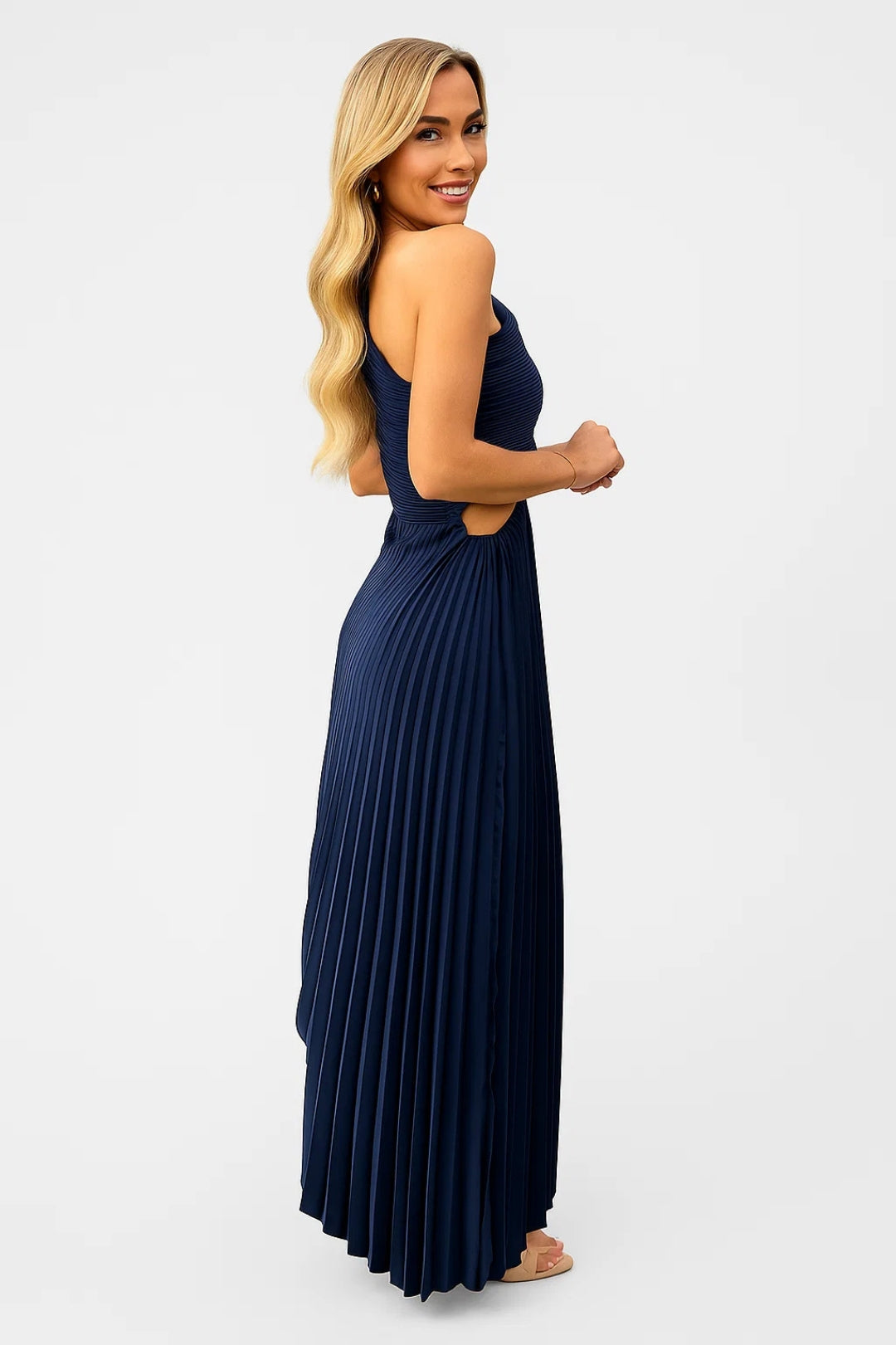 Women's Evening Dress | Maxi One-Shoulder Dress | Side Slit | Glamour for Formal Occasions