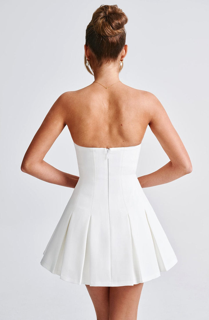 Women's Party Dress | Mini Strapless Dress | Structured Top | Modern Style for Special Occasions