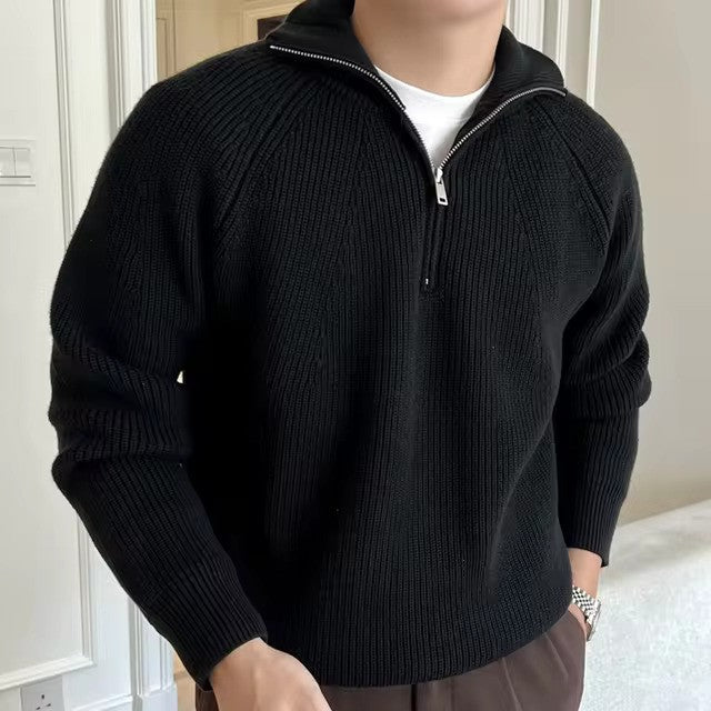 Alex | Męski sweter z zamkiem błyskawicznym o długości 1/4