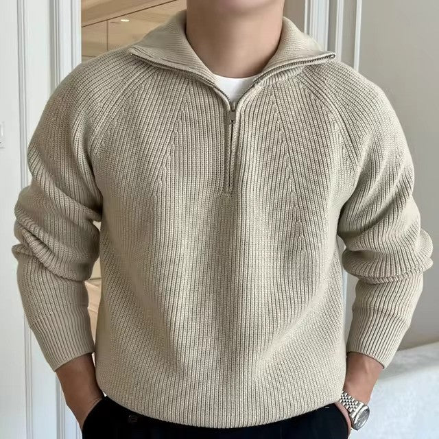 Alex | Męski sweter z zamkiem błyskawicznym o długości 1/4