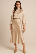 Katarzyna | Women's midi dress with a high waist