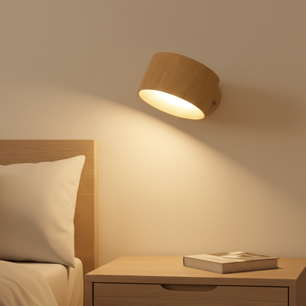 Bezprzewodowa, ładowalna lampa ścienna – lampa ścienna LED w stylu nordyckim do sypialni, korytarzy i kącików do czytania 0