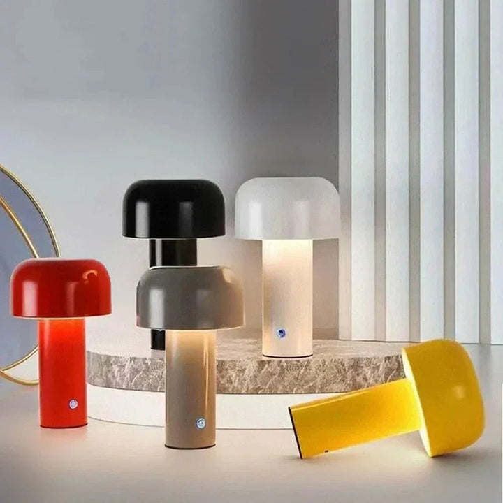 Bezprzewodowa lampka stołowa w kształcie grzybka z baterią USB – Kompaktowa lampka nocna LED do sypialni i biurka 1