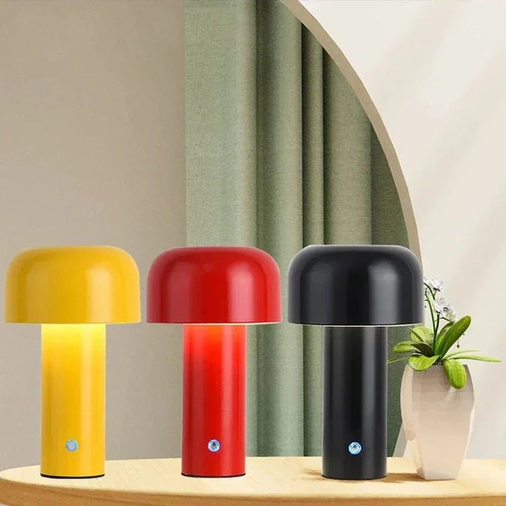 Bezprzewodowa lampka stołowa w kształcie grzybka z baterią USB – Kompaktowa lampka nocna LED do sypialni i biurka 3