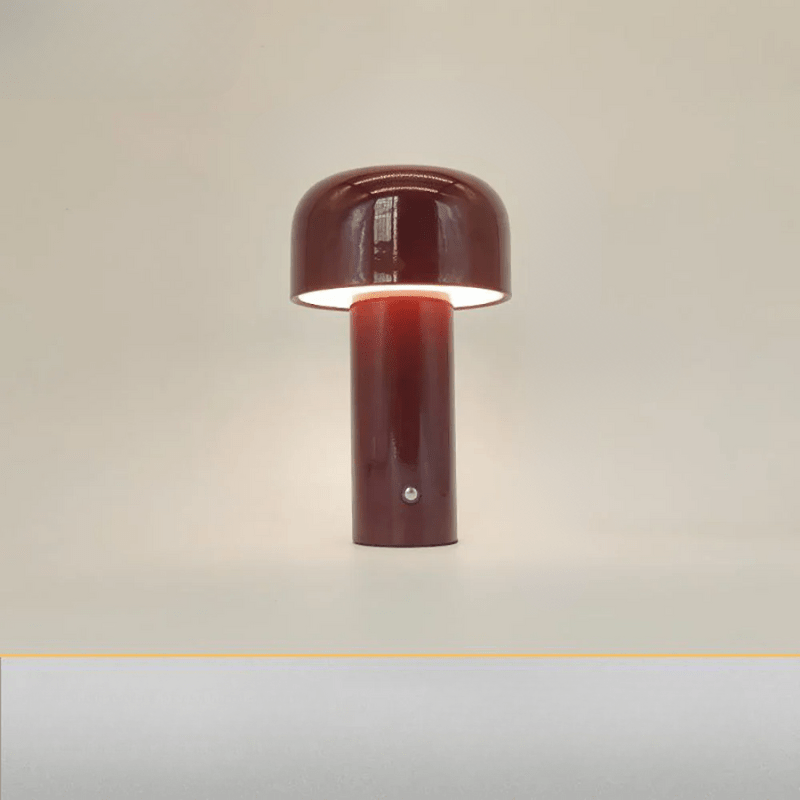 Bezprzewodowa lampka stołowa w kształcie grzybka z baterią USB – Kompaktowa lampka nocna LED do sypialni i biurka 5