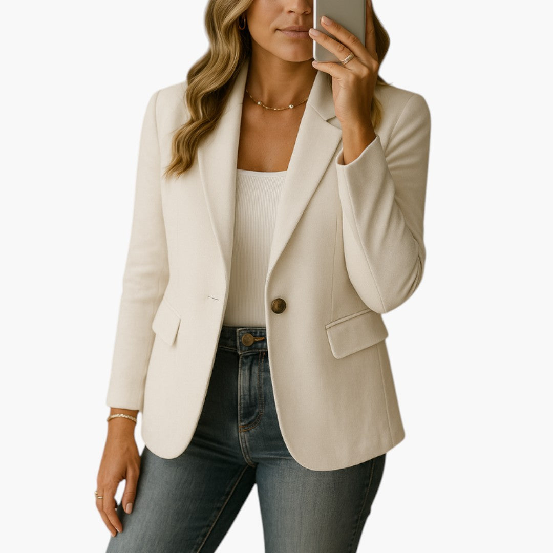 Women's Blazer with One Button and Lapels | Officewear