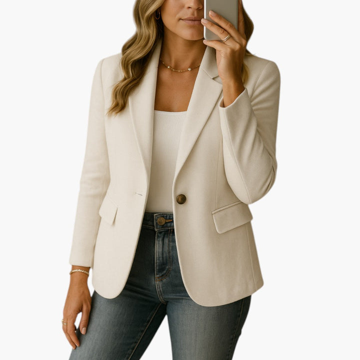 Women's Blazer with One Button and Lapels | Officewear