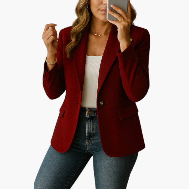 Women's Blazer with One Button and Lapels | Officewear