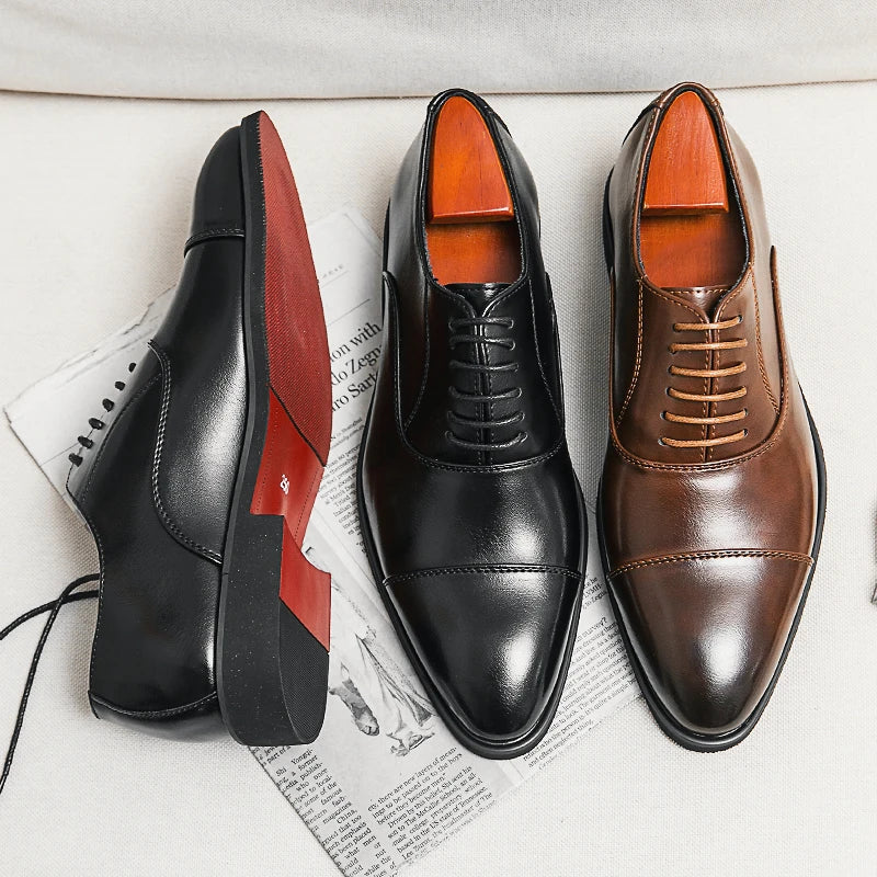 Buty oksfordzkie ze skóry ekologicznej Leonel
