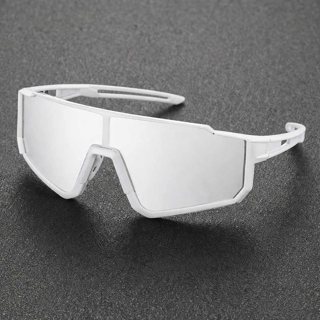 Men's One-Piece Mask-Style Sunglasses with Full Coverage Sport Frame Glasses