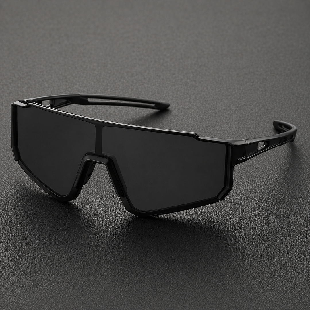 Men's One-Piece Mask-Style Sunglasses with Full Coverage Sport Frame Glasses