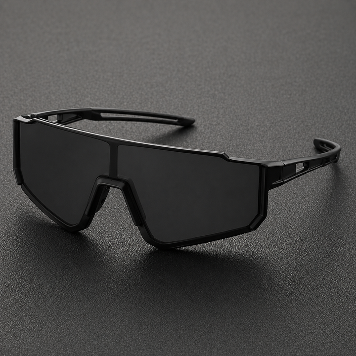 Men's One-Piece Mask-Style Sunglasses with Full Coverage Sport Frame Glasses