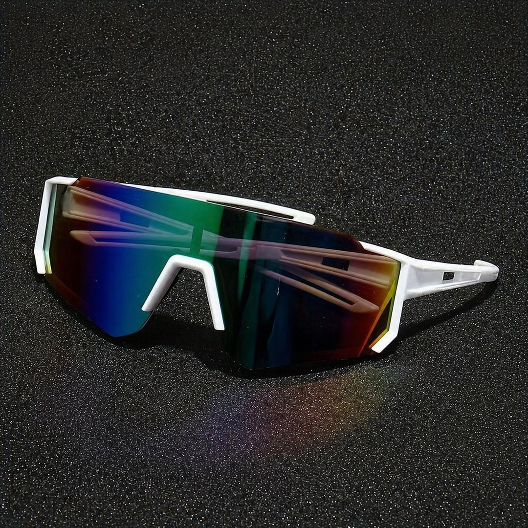 Men's One-Piece Mask-Style Sunglasses with Full Coverage Sport Frame Glasses