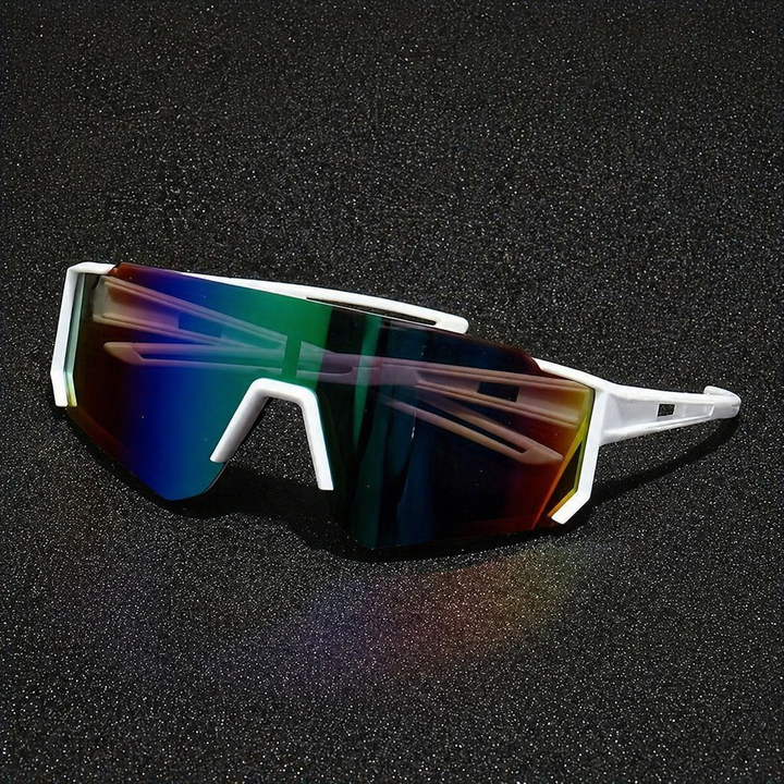 Men's One-Piece Mask-Style Sunglasses with Full Coverage Sport Frame Glasses