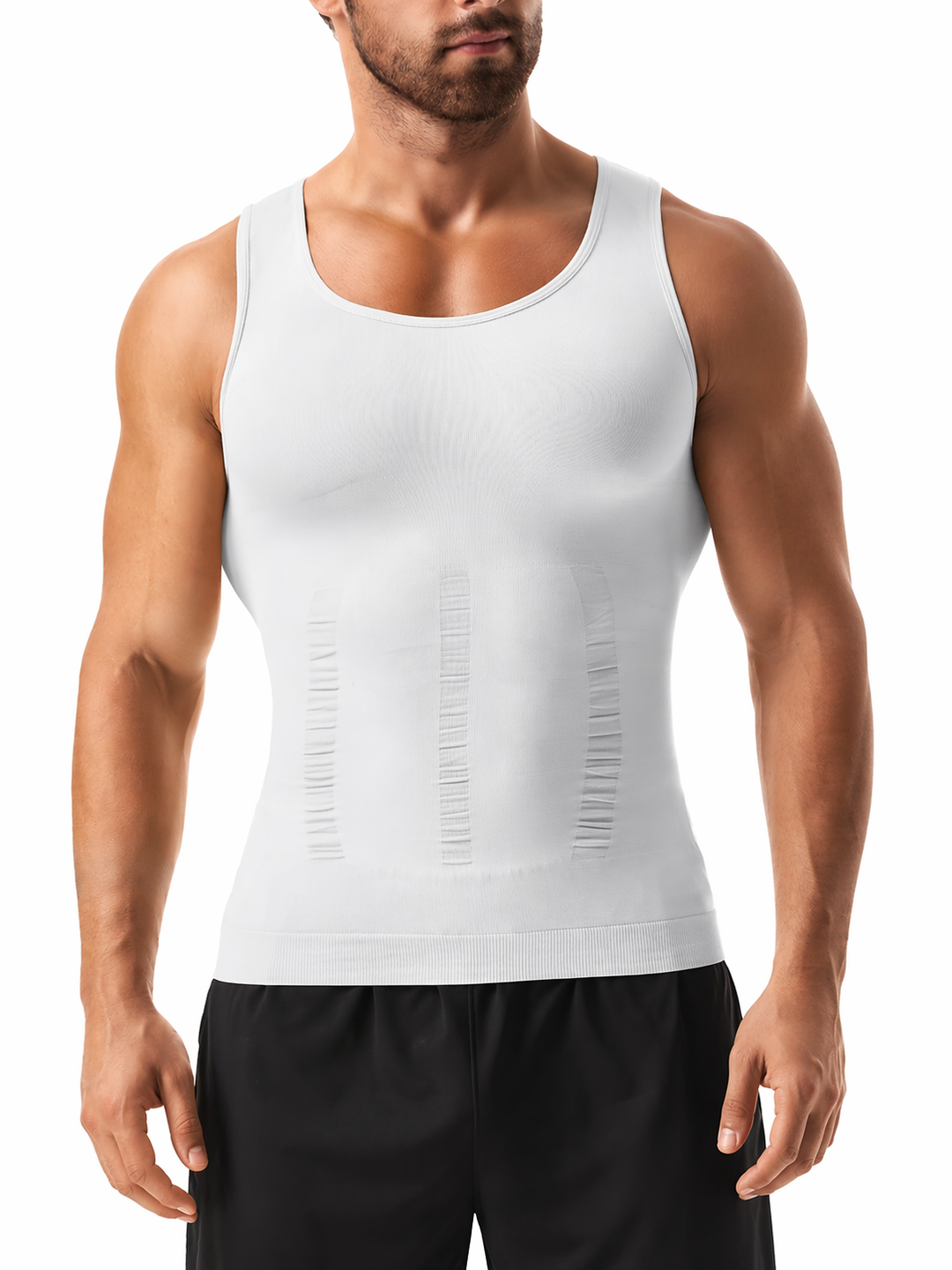 Men's Shaping Compression Slimming T-Shirt with Stomach Control Sleeveless Undershirt | Shaping Underwear