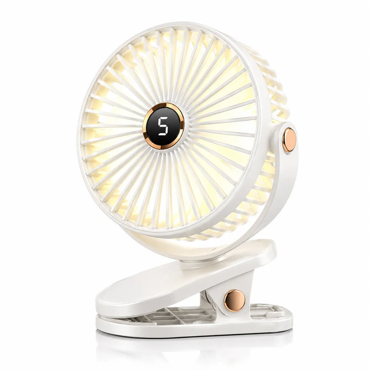 Rechargeable Clip Fan with LED