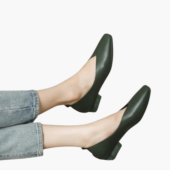 Women's Slip-On Shoes | Pointed Toe Ballet Flats with Low Heel | Minimalist Design | Smart Casual Style