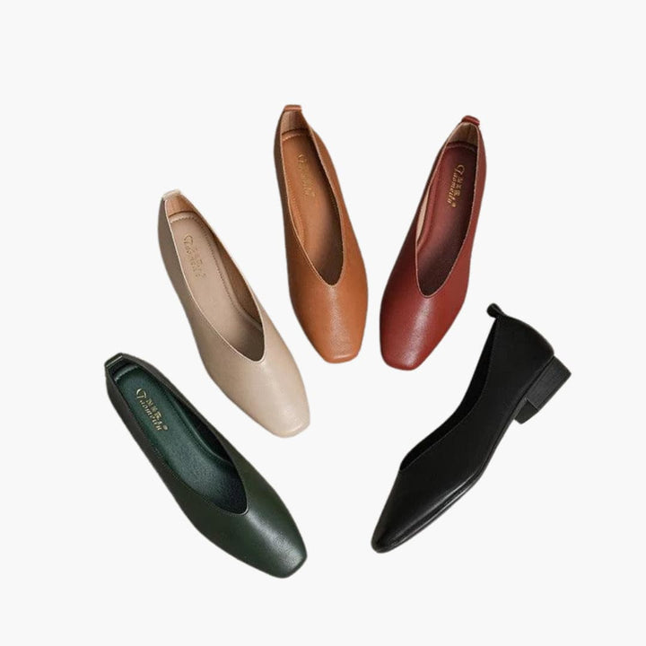 Women's Pumps | Slip-On Style | Low Square Heel | Elegant Style