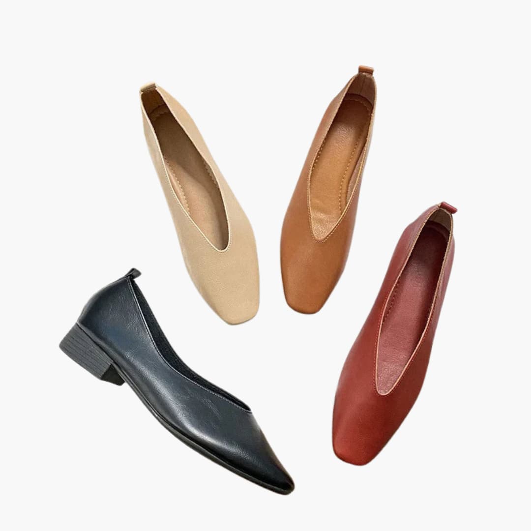 Women's Pumps | Slip-On Style | Low Square Heel | Elegant Style