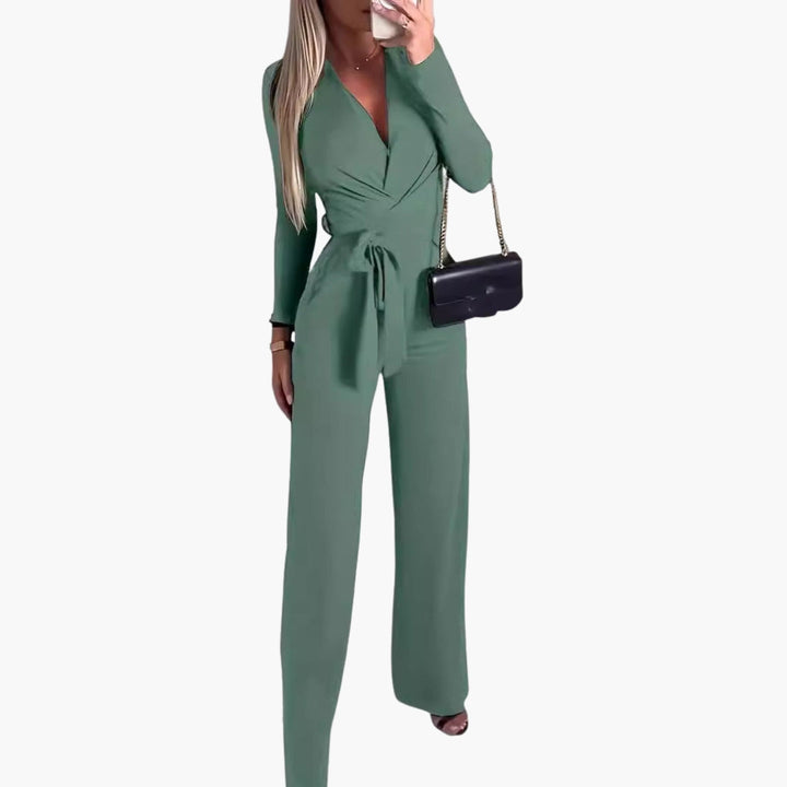 Women's Jumpsuit Tie Waist Loose Fit Flowing Legs | Romper