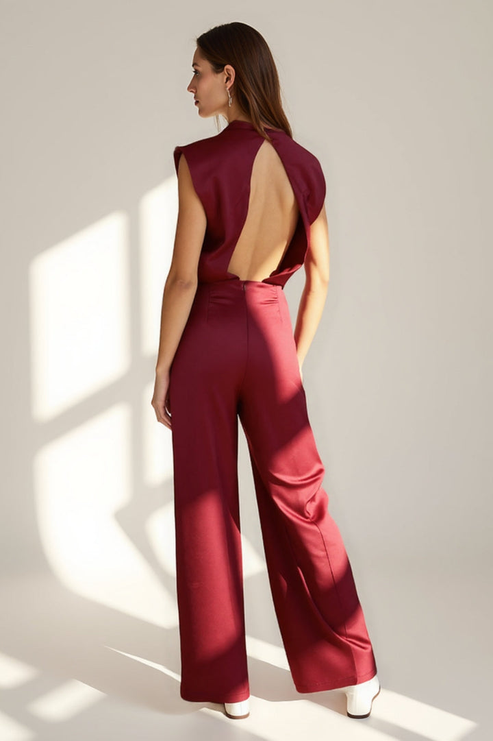 Damski Elegancki Komplet | Zwiewny Top Bez Rękawów | Szerokie Spodnie Wide Leg | Nowoczesny Kobiecy Styl
