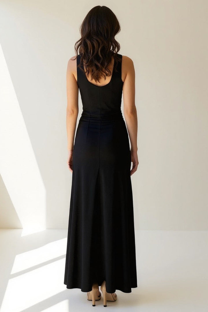 Women's Two-Piece Set | Fitted Crop Top and Long Skirt | Front Slit | Elegant Modern Style
