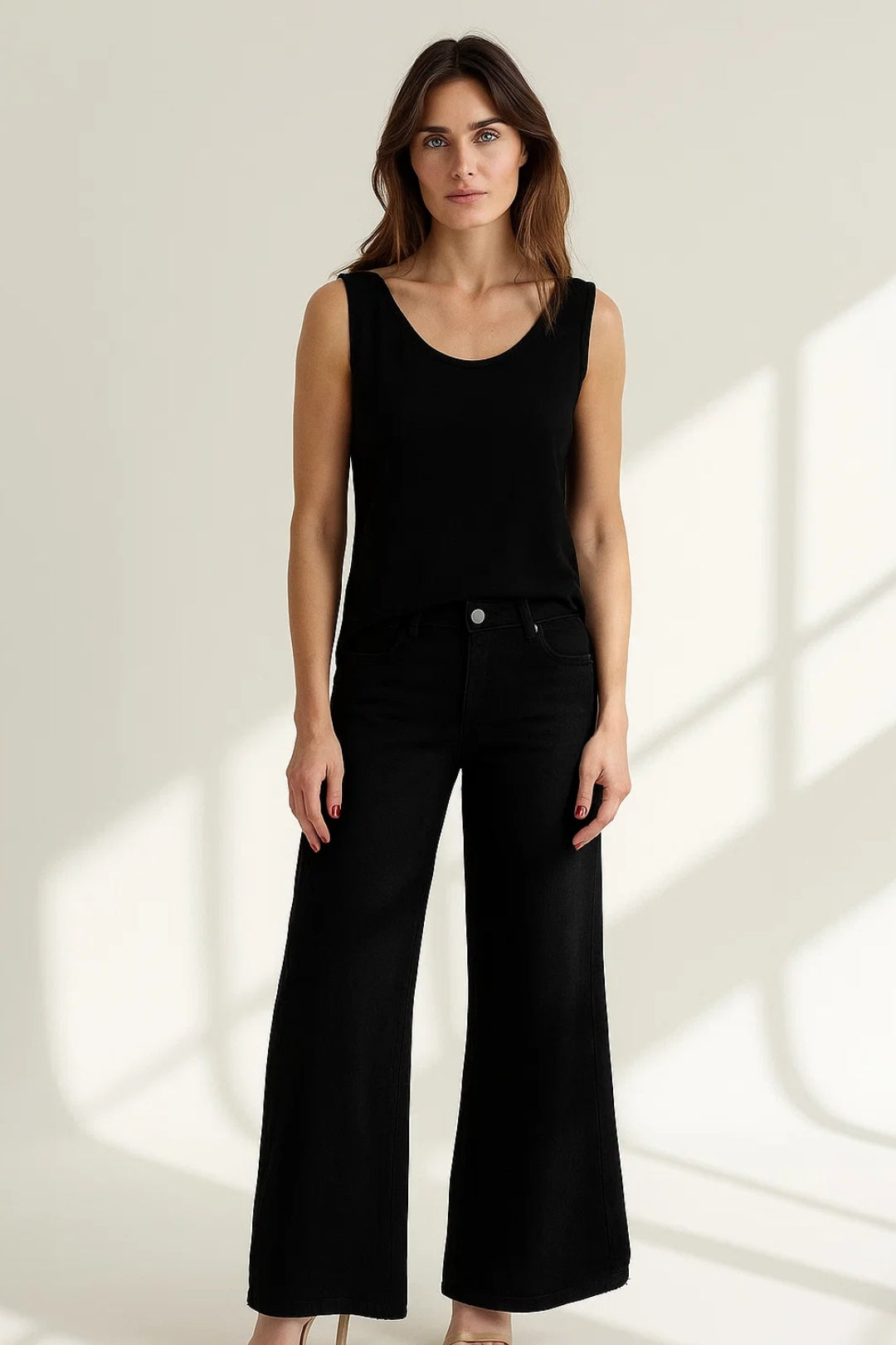 Women's Co-Ord Set | Sleeveless Top | Wide Pants | Modern Minimalist Style