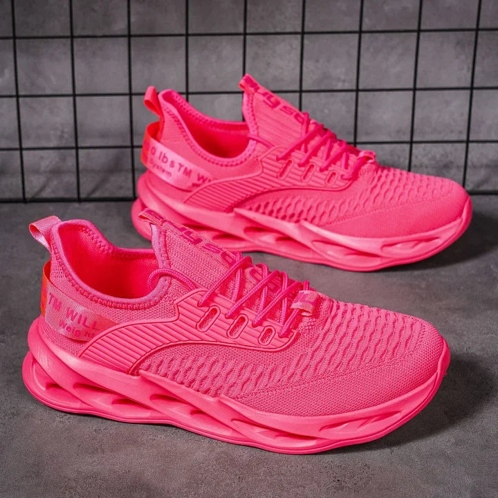 Elowen | Damskie Sznurowane Sneakersy Spacerowe z Amortyzowaną Podeszwą