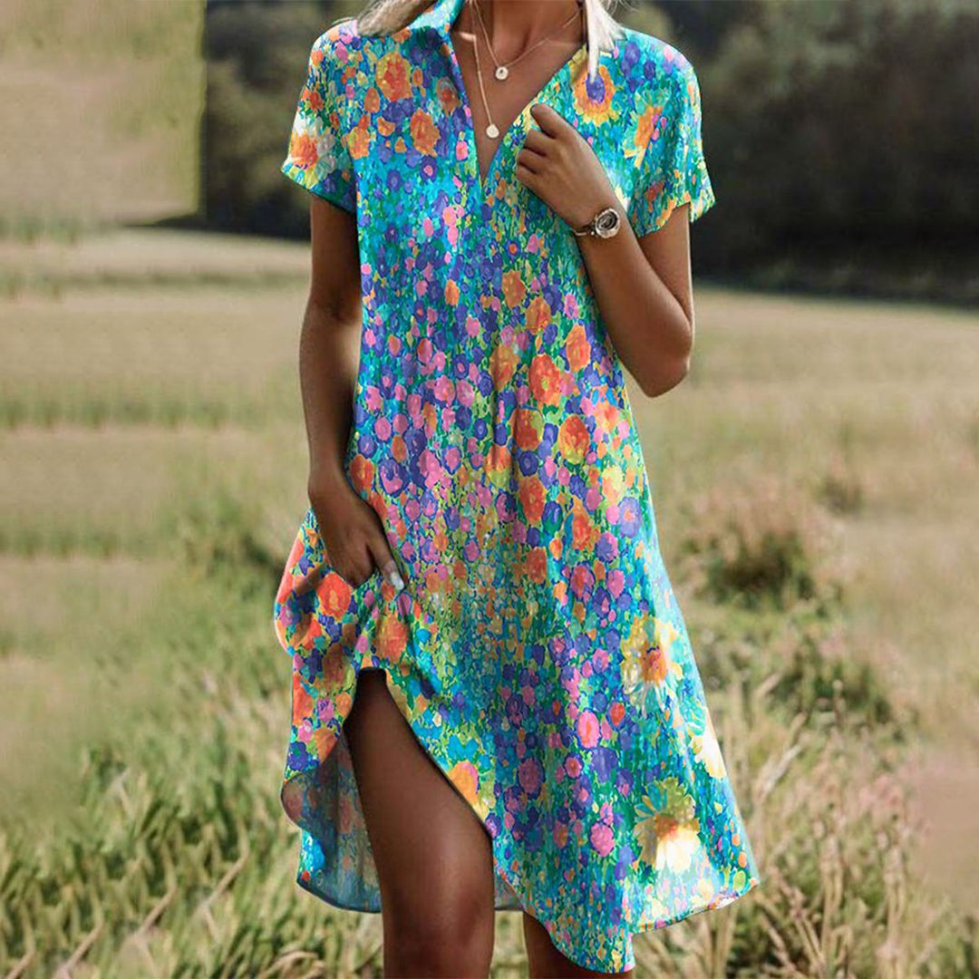 Daria | Women's midi floral dress for summer