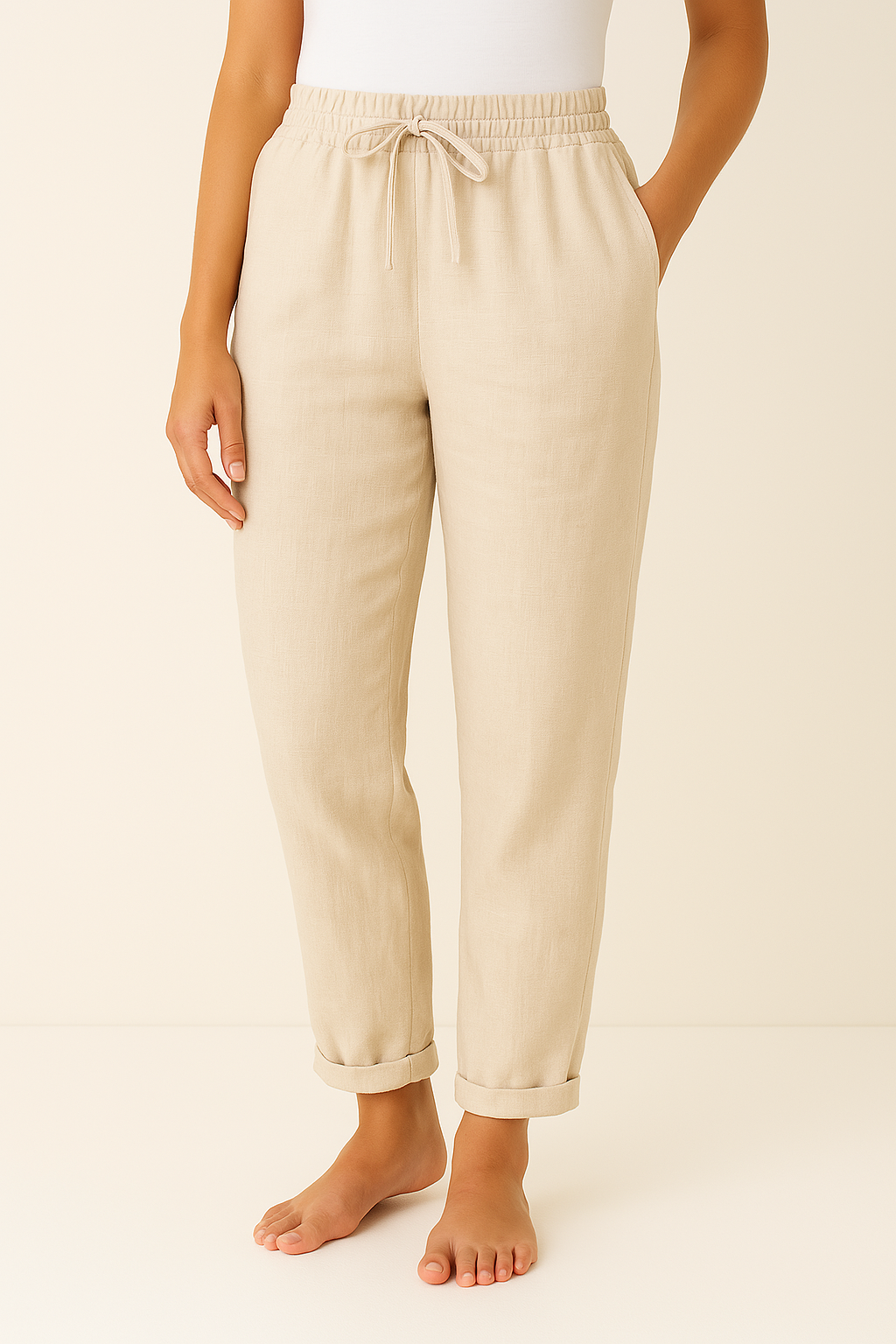 Dorota | Women's casual pants with an elastic waistband