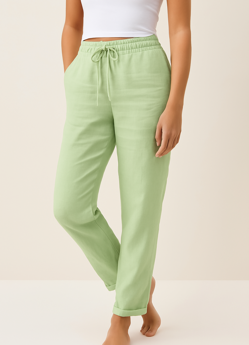 Dorota | Women's casual pants with an elastic waistband