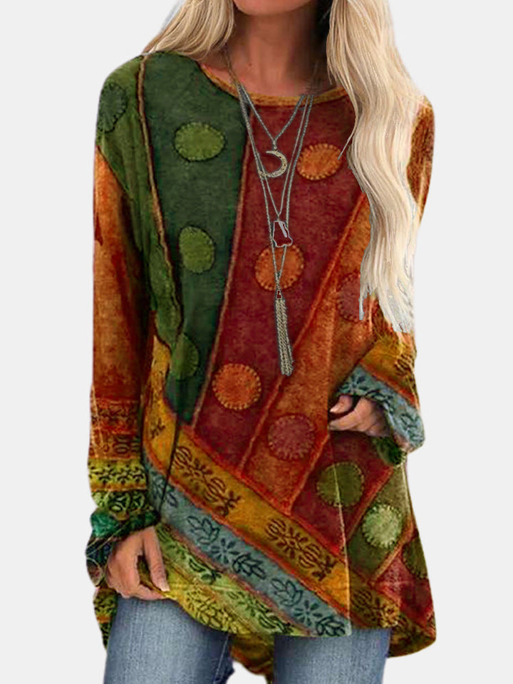 Jolanta | Women's Colorful Tunic with Long Sleeves