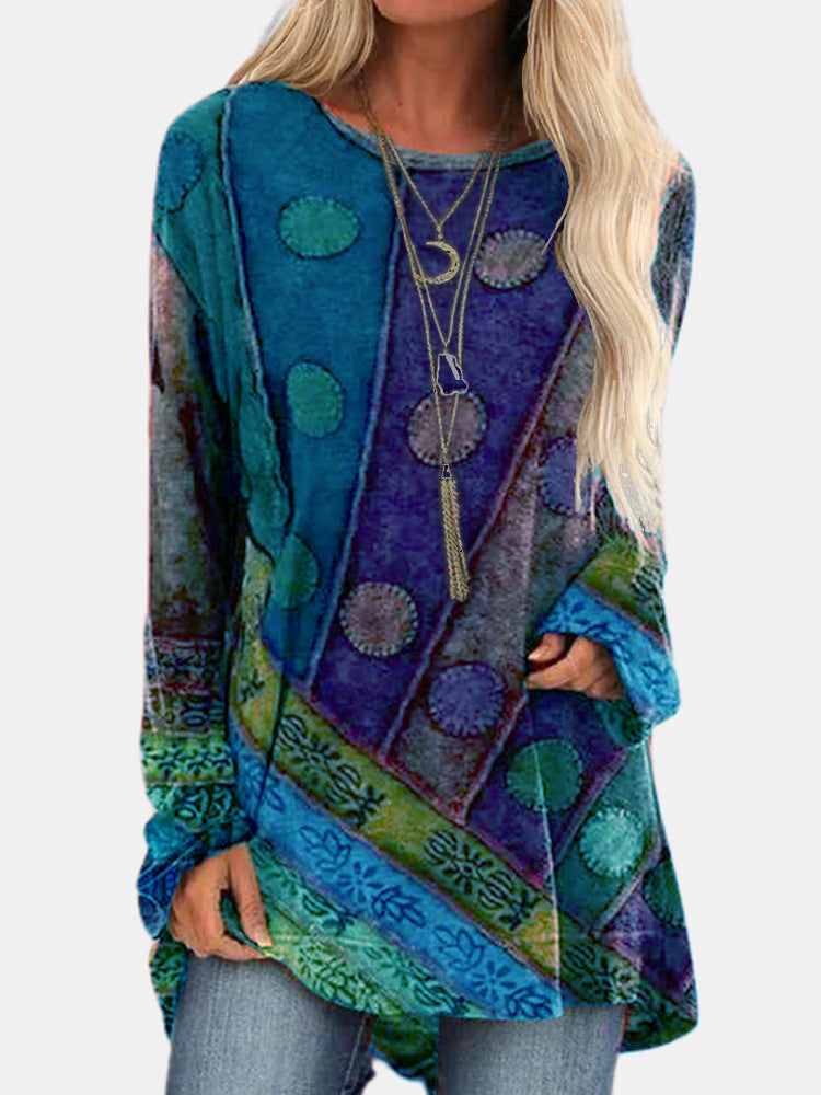 Jolanta | Women's Colorful Tunic with Long Sleeves