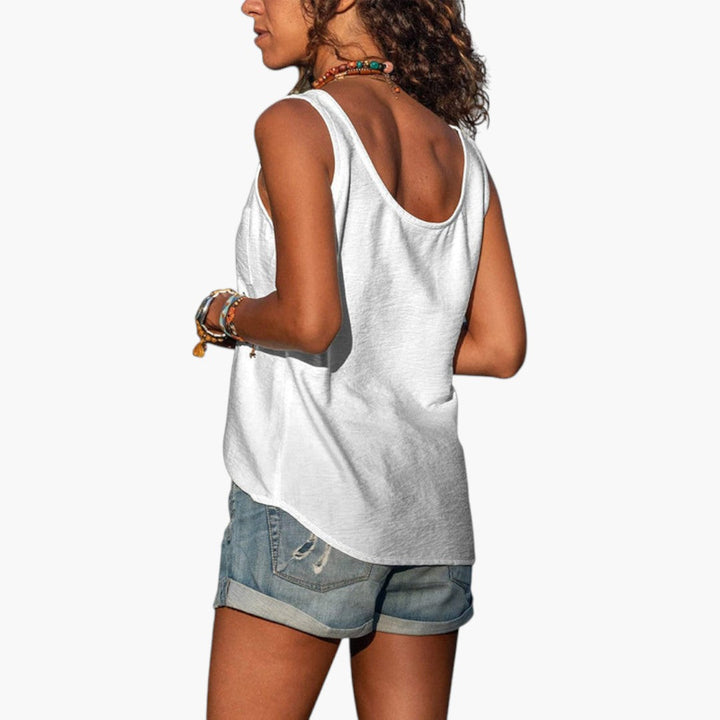 Women's Casual Top | Round Neckline and Relaxed Fit | Lightweight Model for Summer