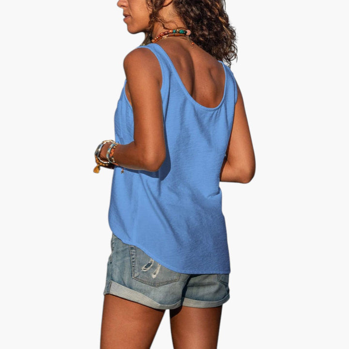 Women's Casual Top | Round Neckline and Relaxed Fit | Lightweight Model for Summer