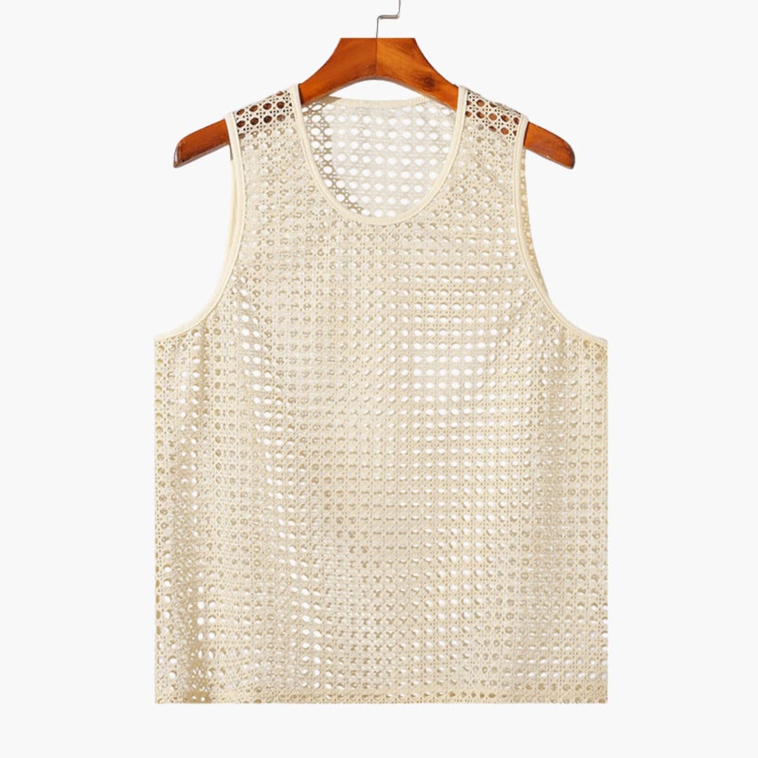 Męski Tank Top Siatkowy | Lekki Bezrękawnik Sportowy | Komfort na Co Dzień