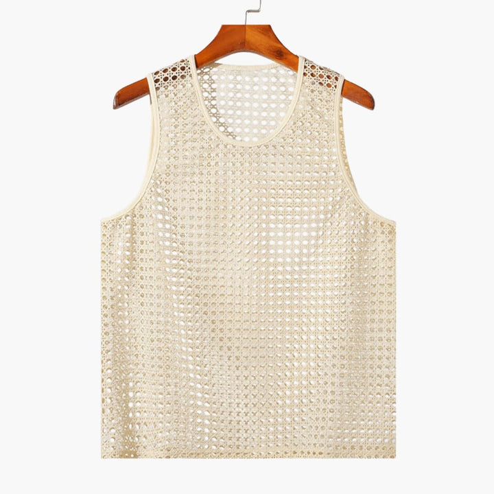 Męski Tank Top Siatkowy | Lekki Bezrękawnik Sportowy | Komfort na Co Dzień