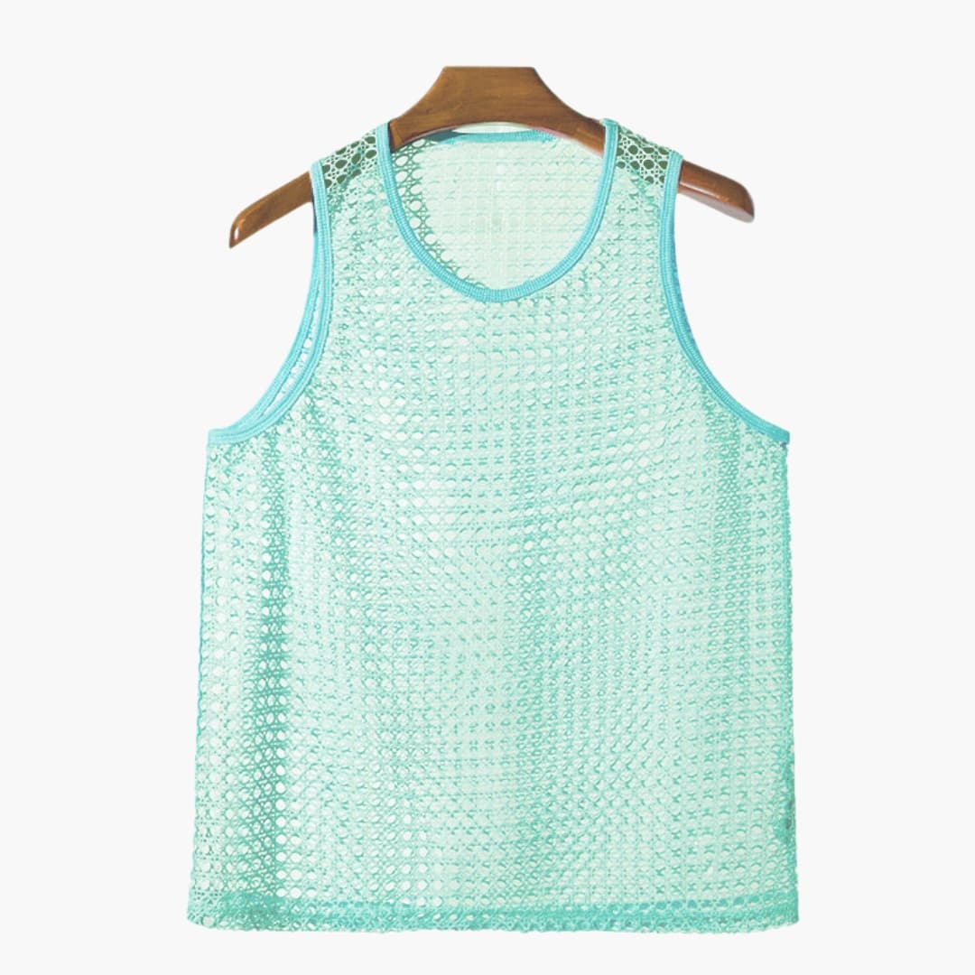 Męski Tank Top Siatkowy | Lekki Bezrękawnik Sportowy | Komfort na Co Dzień