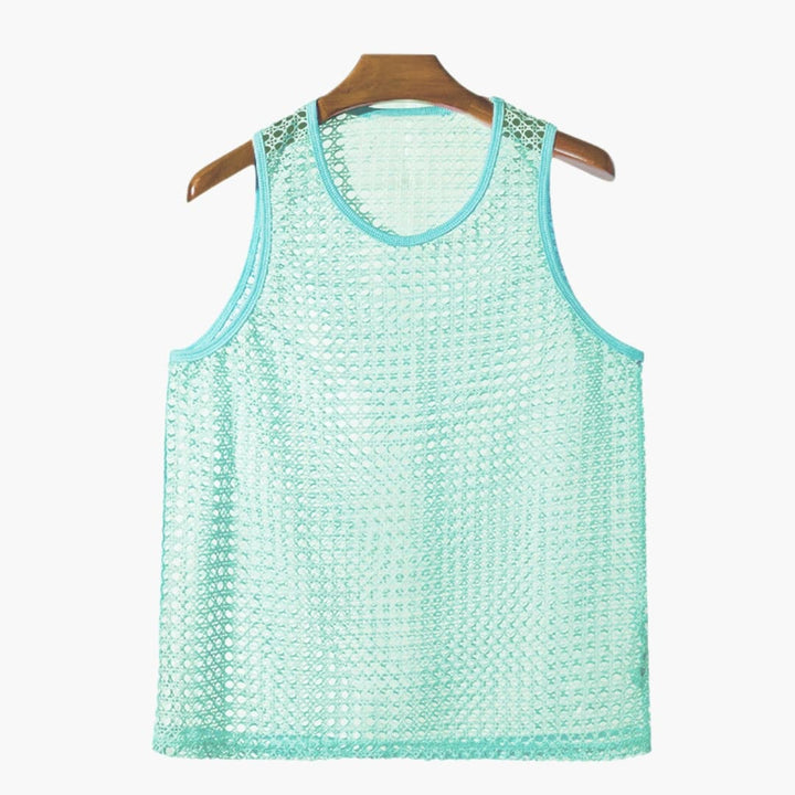Męski Tank Top Siatkowy | Lekki Bezrękawnik Sportowy | Komfort na Co Dzień