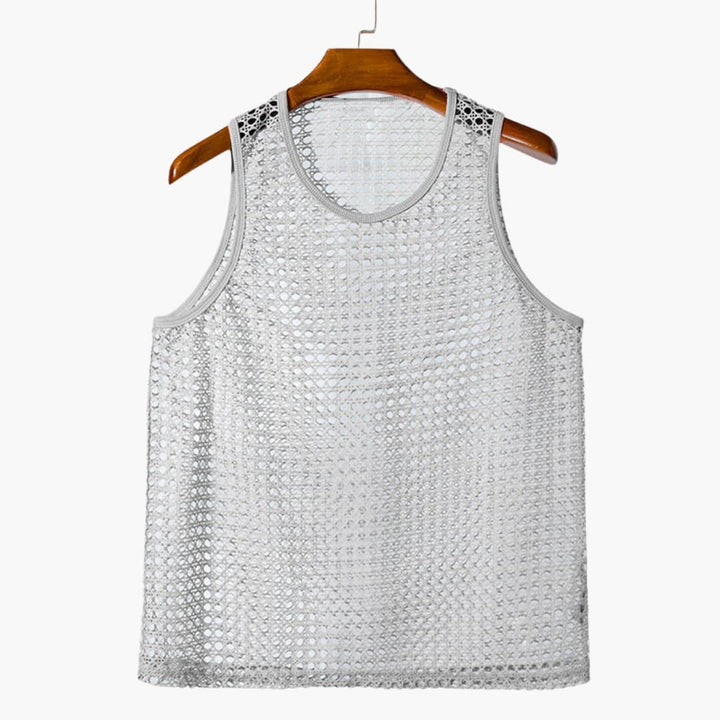 Męski Tank Top Siatkowy | Lekki Bezrękawnik Sportowy | Komfort na Co Dzień