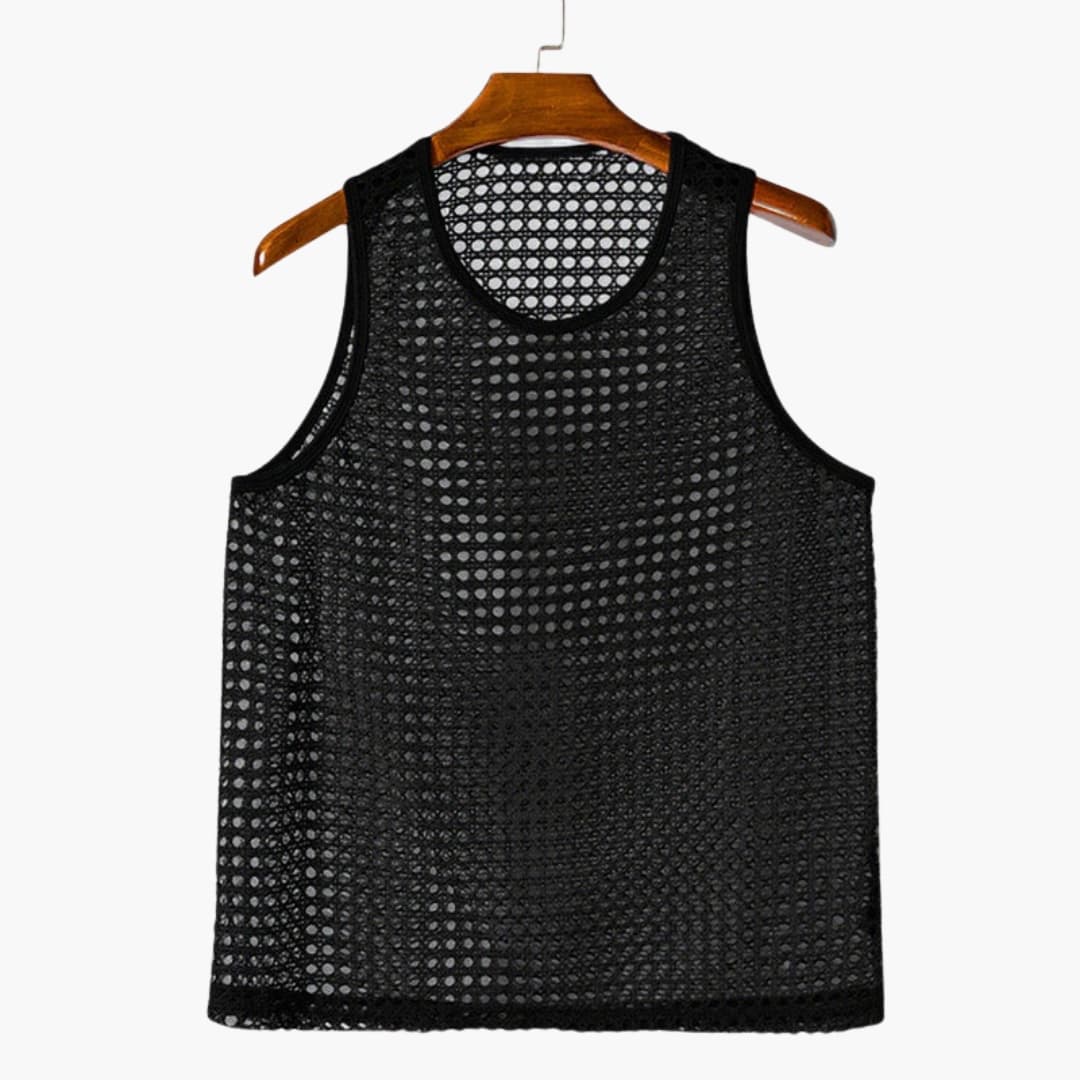 Męski Tank Top Siatkowy | Lekki Bezrękawnik Sportowy | Komfort na Co Dzień