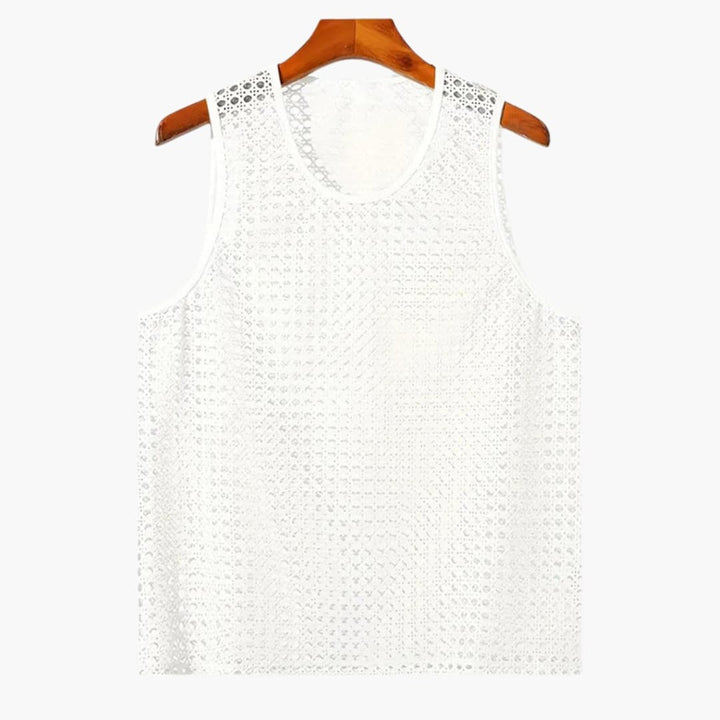 Męski Tank Top Siatkowy | Lekki Bezrękawnik Sportowy | Komfort na Co Dzień