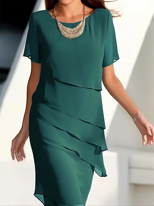 Eliza | Women's Layered Midi Dress