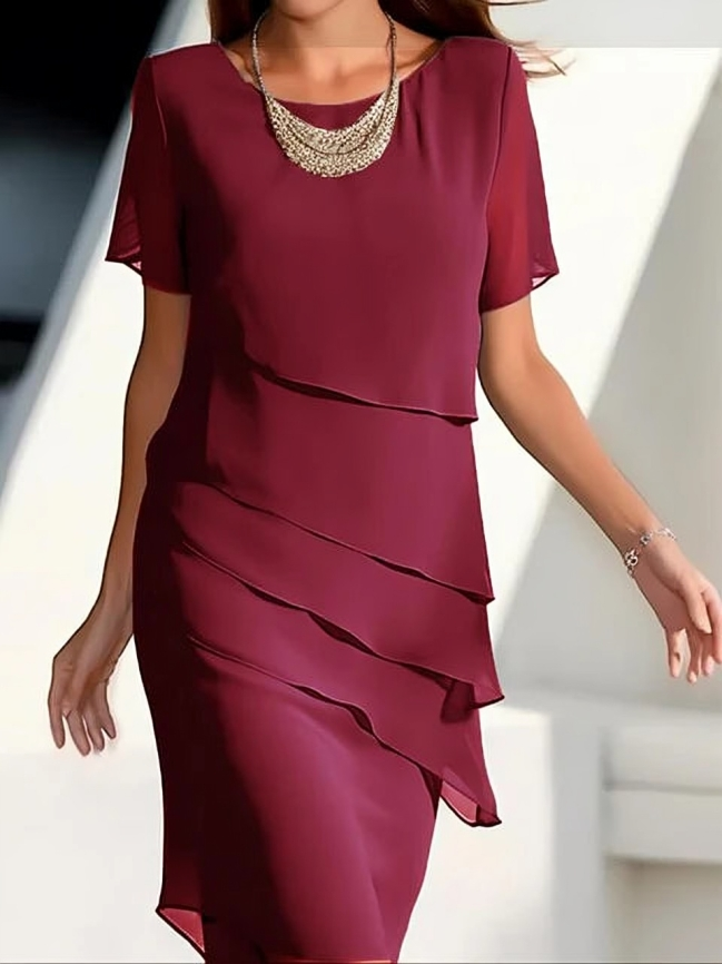 Eliza | Women's Layered Midi Dress