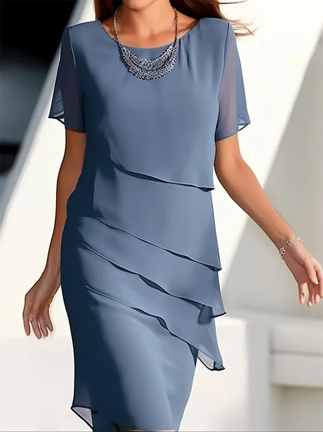 Eliza | Women's Layered Midi Dress