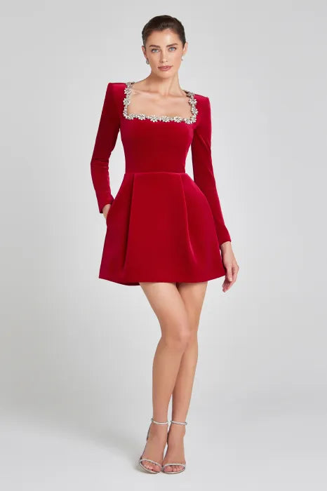 Women's Flared Mini Dress | Defined Waist