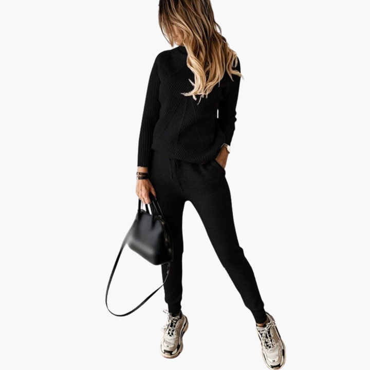 Women's Two-Piece Set | Long Sleeve Blouse and Drawstring Pants | Casual Relaxed Style