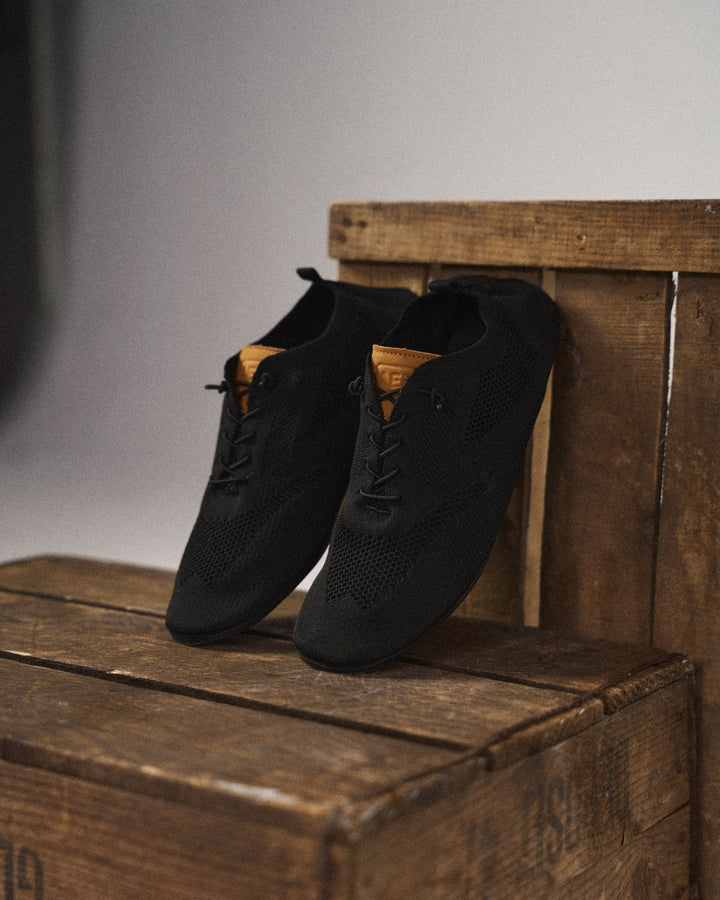 Alaric | Męskie Wsuwane Sneakersy Low Top z Dzianinowym Wyglądem i Detalem Sznurowania